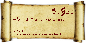 Vöröss Zsuzsanna névjegykártya