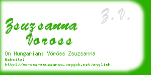 zsuzsanna voross business card
