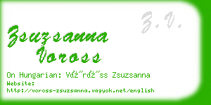 zsuzsanna voross business card